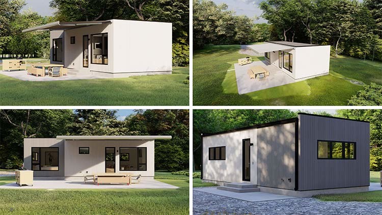 Космос Prefab света студии сада стальной дома набор крошечных домов рамки портативные