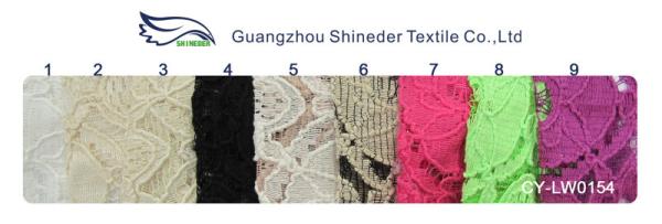 Shrink-Resistant Cotton Nylon Lace Fabric , Geometric Flower Fabric CY-LW0154