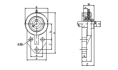 Solid Base M8 Bolt UCFB200 Series Flange Bearing Unit