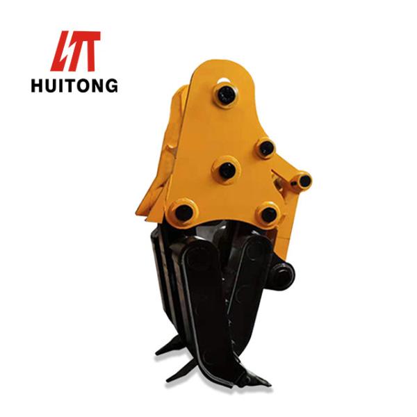 Non Rotatable Excavator Mechanical Grapple Tough Material High Working Strength
