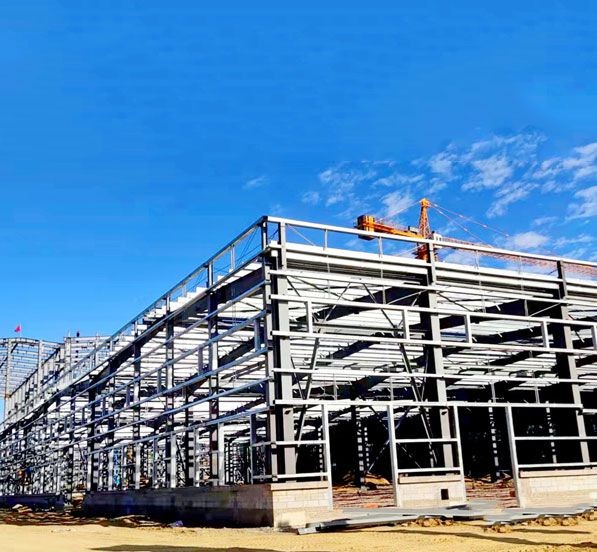 Prefabricated Q235B Q355B Steel Structure Factory Building Low Maintenance Fire Proof