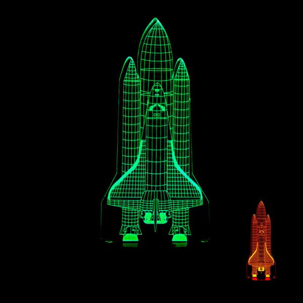 basketball Rocket 3D table lamp night light child creative gift LED visual light