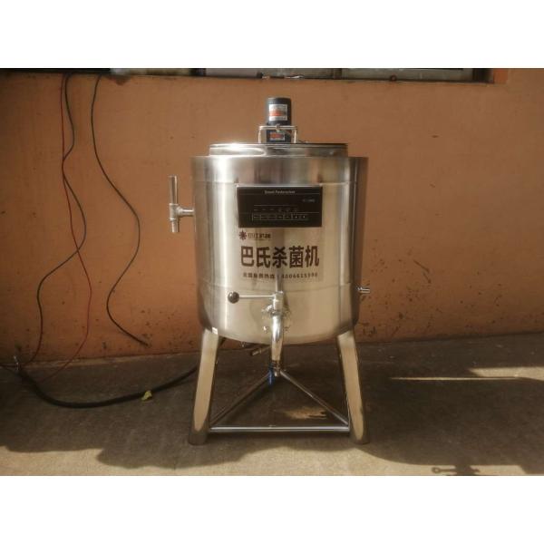 6kw elétrico produto comestível do pasteurizador do leite de 50 litros de aço inoxidável