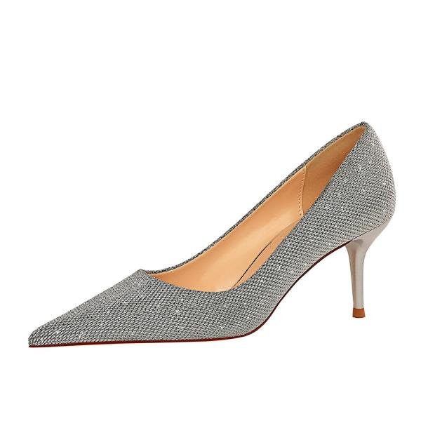 089990-2 Korean Professional OL Women'S Shoes, High-Heeled Shoes, Stiletto Heels, Shallow Mouth, Sexy Thin Belt Buckle W