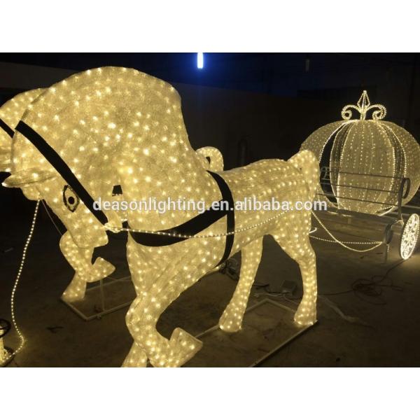 Led christmas horse carriage cinderella carriage