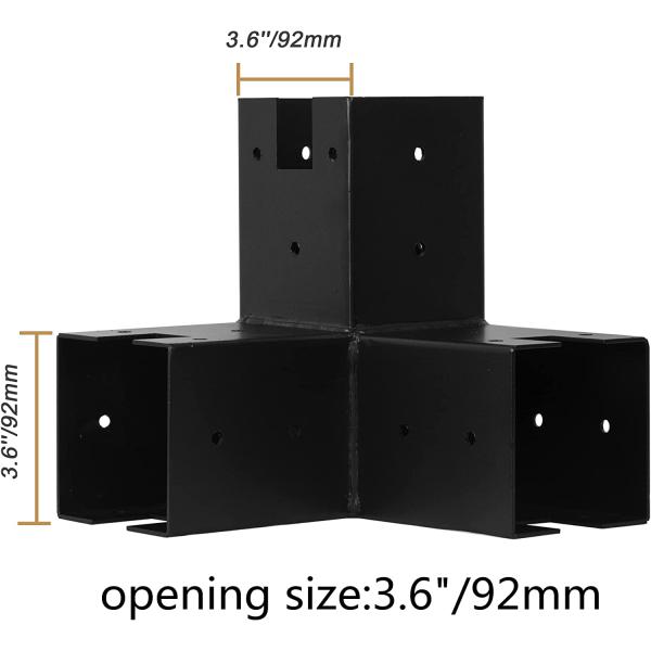 Apoyo de madera Metal Acero 4 * 4 6 * 6 Pergola Kits para patio al aire libre Diseño de Surealong