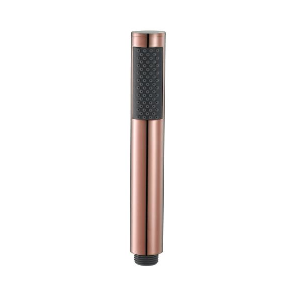 Stylish Round Rose Gold Copper Hand-Held Shower Head With Hose for Modern Bathrooms