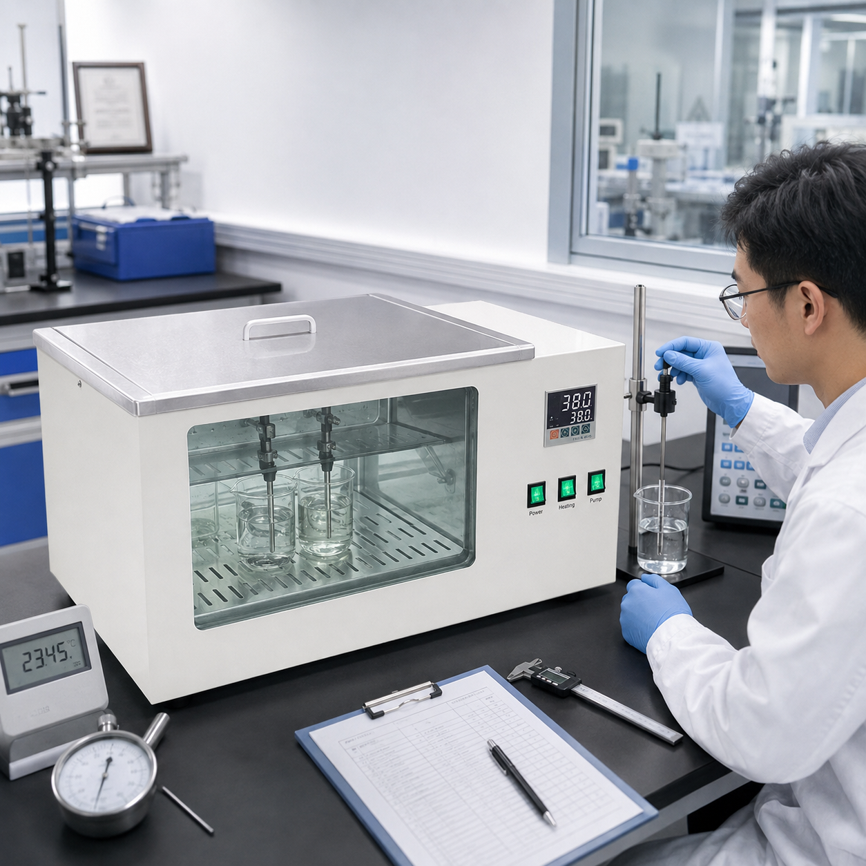 Cenlee Thermostatic Water Bath 304 Stainless Steel Digital LED RT+5-100C Large Capacity Circulating Bath for Chemical Pharma Lab