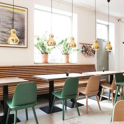 Dining Furniture Muuto Nerd Chair , Classic Colorful Modern Wood Chair