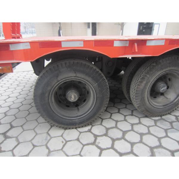 Hauler Truck Low Platform Semi Trailer , 3 Axle truck Trailer Low Bed For Road Transportation