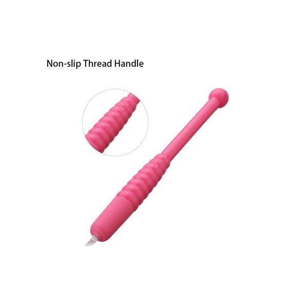 Ручка татуировки брови металла вышивки ручная, розовая постоянная ручка татуировки макияжа