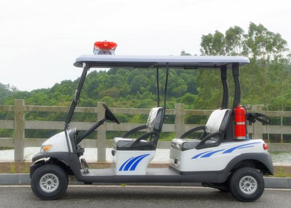 Customized White Utility Golf Cart , Electric Police Car For 4 Person