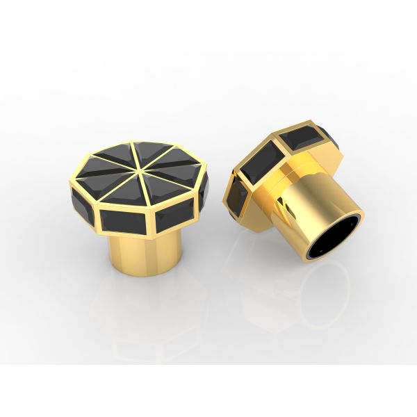 Luxury Crystal T Shaped Zamak Perfume Caps Zinc Alloy Glass Perfume Bottle Caps