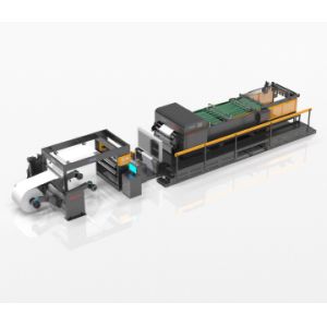 Automatic Double Rotary Paper Sheeting Machine  Splicing & Pallet Change & Slitting Knife Positioning