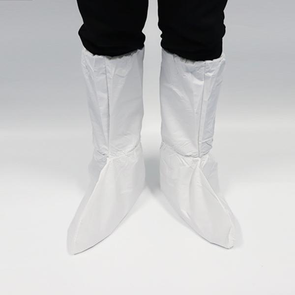 Anti Dust White Disposable Shoe Covers , Disposable Knee High Boot Covers