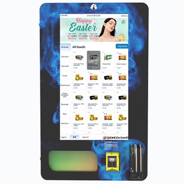 Automatic Mini Vending Machine 32 Inch Digital Screen Age Verification Vending Machine With Id Card Reader