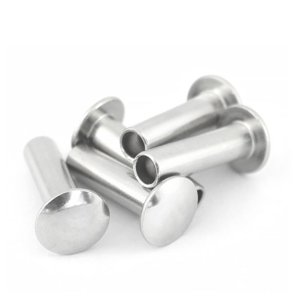 Cost-Effective GB873 Flat Oval Head Rivets, Semi-Tubular Type
