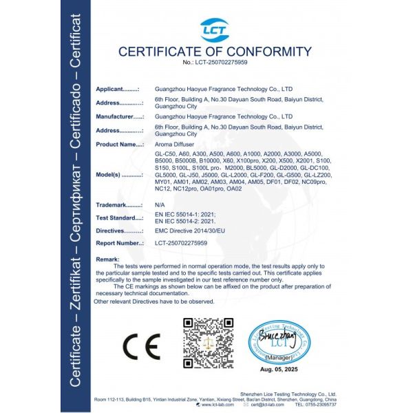Guangzhou HaoYue Fragrance Technology Co.,LTD