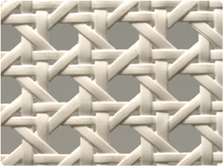 white pvc 1/2 cane webbing mesh Plastic Webbing / PVC cane webbing