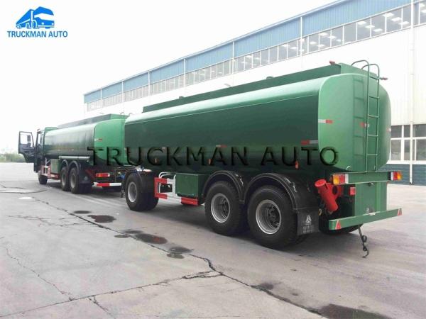 20m3 Full Petrol Tank Trailer , Full Car Trailer Q345b Steel Customized  Size