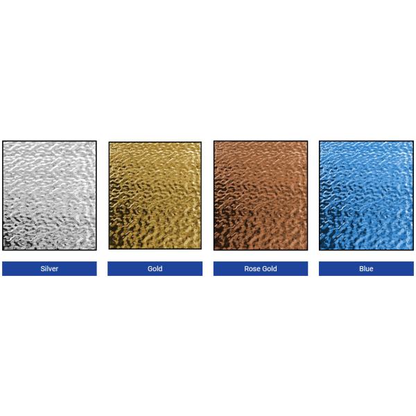 Лист водяной волны / водяной волны Узора нержавеющей стали 0,3 - 3,0 мм Серебро Золото Шампанское Розовое Золото Бронзовое