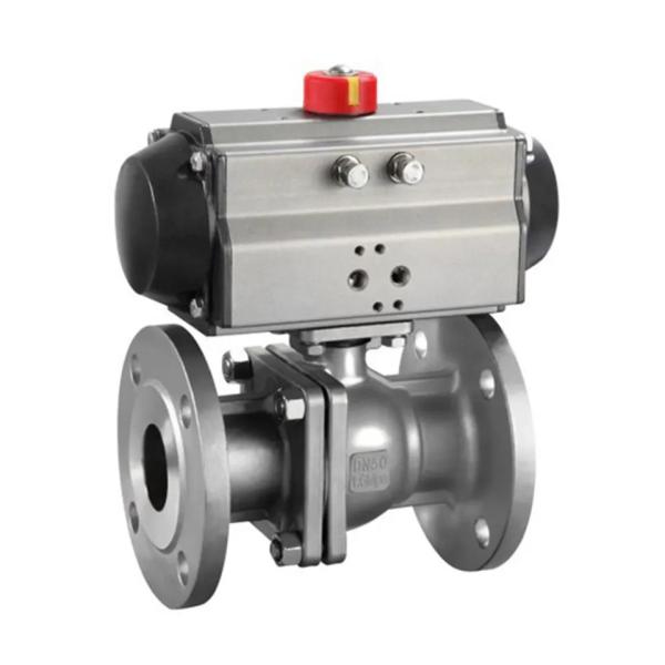 2 Inch Stainless Steel Pneumatic Flanged Actuator Ball Valve with Welding Connection