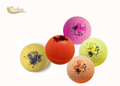 Handmade Moisturizing Bath Bomb , Fizzy Bath Bombs Dried Flowers For Hotel Spa