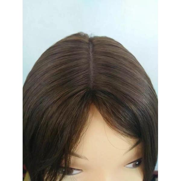 18 inch Natural Color Wig Eouropean Human Hair Wig Jewish Wig Kosher Wig Full Lace Wigs