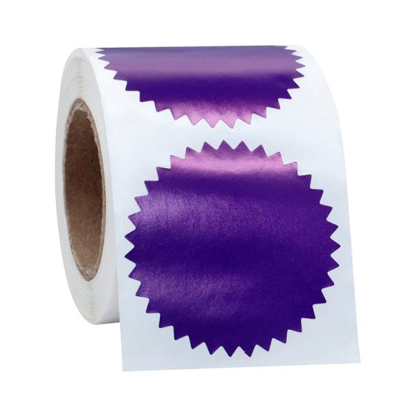 Emboss Custom Gold Seal Sticker Waterproof Self Adhesive