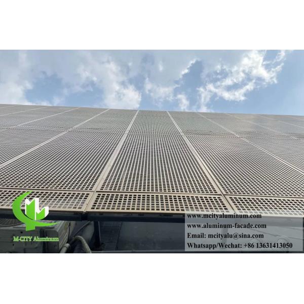 Feuille perforante en aluminium blanc revêtue de poudre pour écran métallique externe