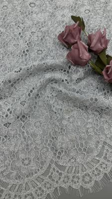 Polyester Viscose Cotton Spandex White 100% Embroidered Lace Fabric