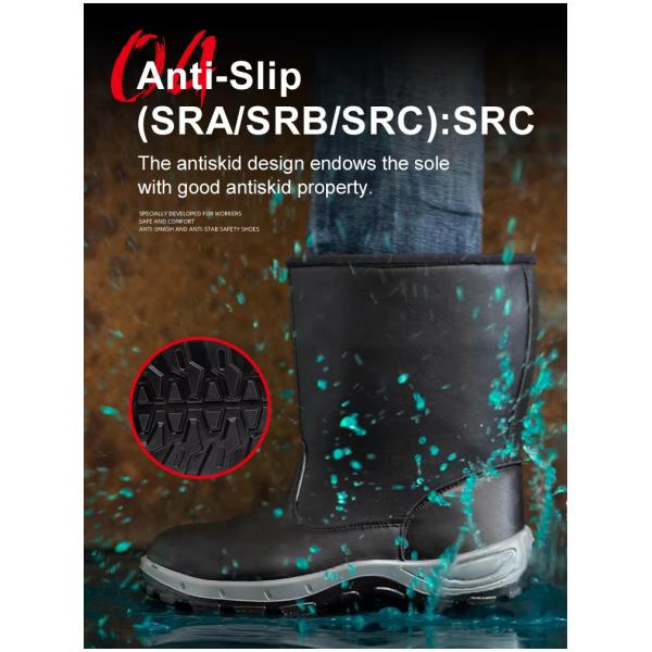Black High Cut Work Boots For Men Welding Safety Shoes With Steel Toe