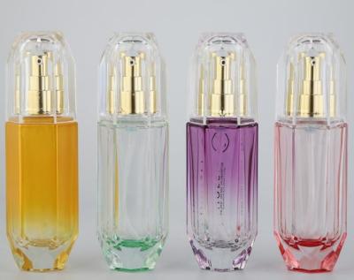 Plastic Cap Silkscreen Printing 40ML Glass Lotion Bottles Pump Bottles