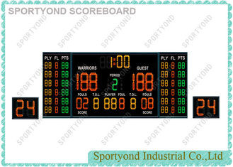 Magnetic Indoor Game Electronic Basketball Scoreboard with Double 24s Shot Clocks and Time Display