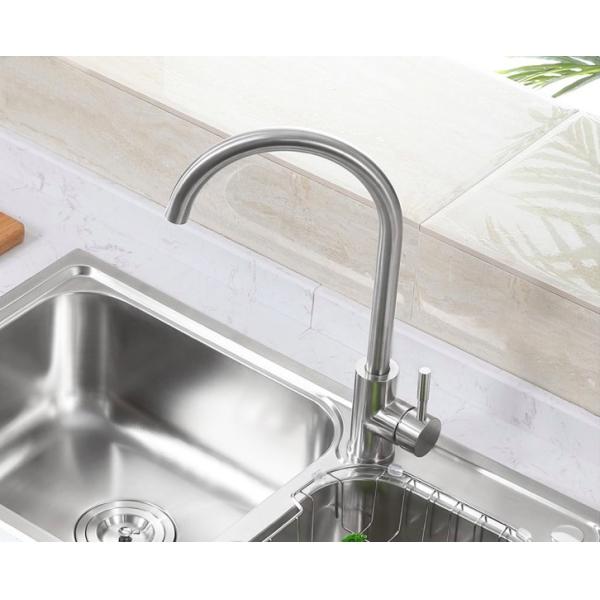 OEM 304 Kitchen Sink Faucets Single Handle Hot Cold Water Tap Lead Free