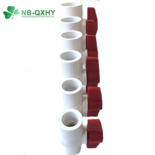 Water Supply Gray 4 Inch Socket PVC Ball Valve in Gray with Manual Operation