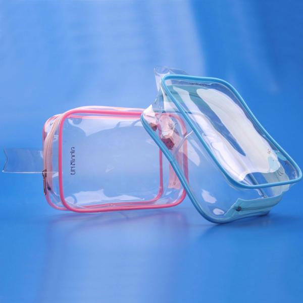 Customized Logo PVC Zip-Lock Plastic Bag For Makeup Tools