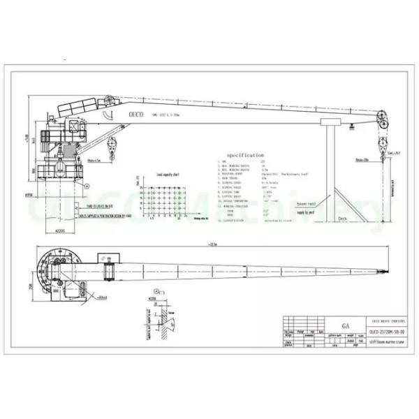 кран шлюпбалки заграждения 1.5t 2.7m небольшой жесткий для шлюпки