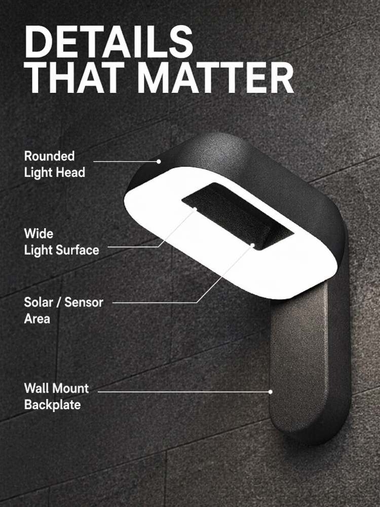 Motion Sensor Modern LED Exterior Wall Sconce Outside Wall Lights For Porch Patio Balcony