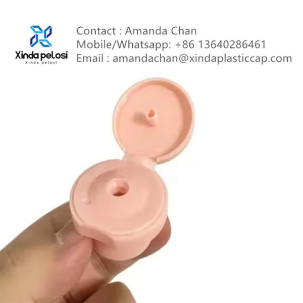 White Ribbed Skirt Hinged Flip Top Dispensing Cap Plastic PP Cap For Bottles