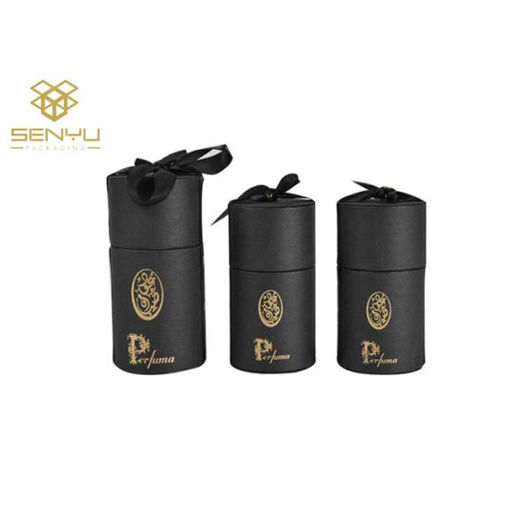 T Shirt Paper Cylinder Packaging With Gold Foil Stamp Clothes Package
