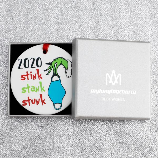 2.8 Inches Ceramic Keepsake Pendant For New Year Decoration