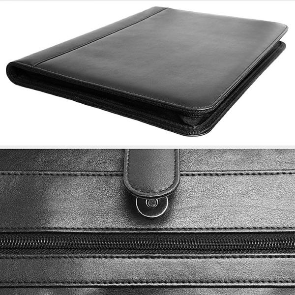 Vegan Leather Business Portfolio With Resumes / Notebook / Document Storage Pockets
