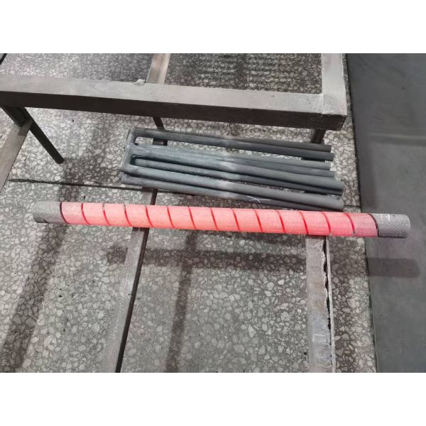 Single-Thread SiC Heating Element –12mm Diameter, 280mm Hot Zone, 120mm Cold End