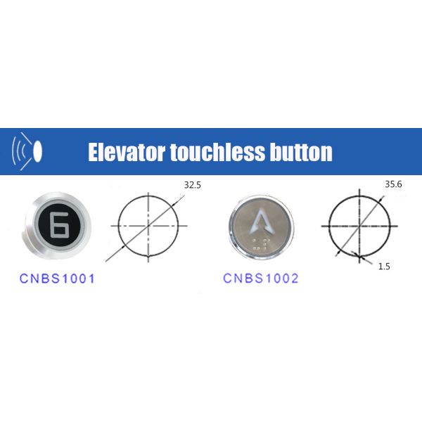 Square Touchless Elevator  Lift Sensor Touch Free Push Button