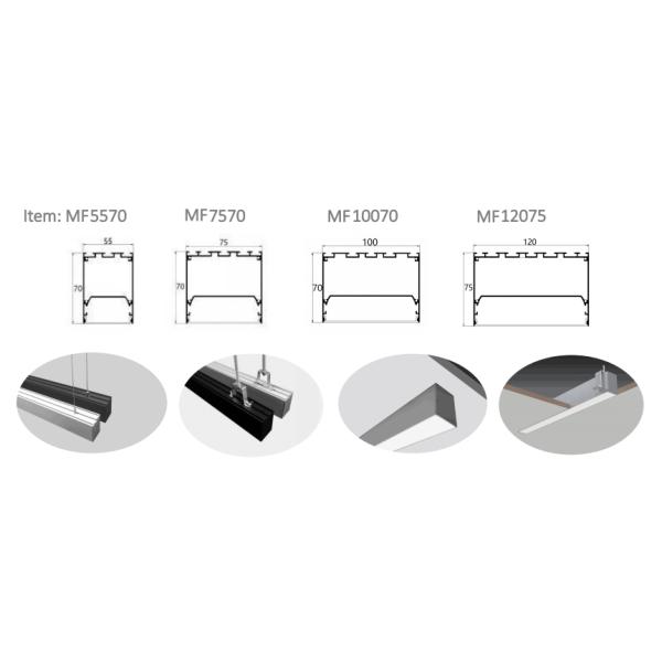 Приспособление DC24V 6000K фасада СИД Linkable стены прокладки линейное светлое алюминиевое декоративное