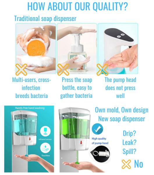 Hospital Electric Smart Sensor Free Standing Alcohol Gel Dispenser foaming hand wash dispenser