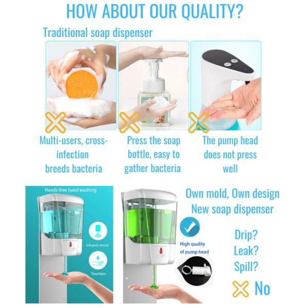 Hospital Electric Smart Sensor Free Standing Alcohol Gel Dispenser foaming hand wash dispenser