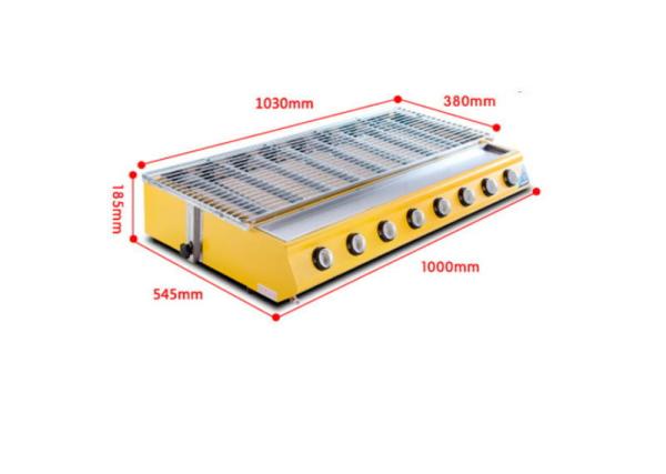 Factory Price Smokeless Barbecue  8 pcs burner Gas Stainless Steel  ceramic barbecue grill