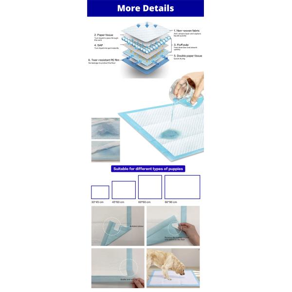 Disposable Pet Training Pads High Absorbency Pet Pee Pads For Dogs